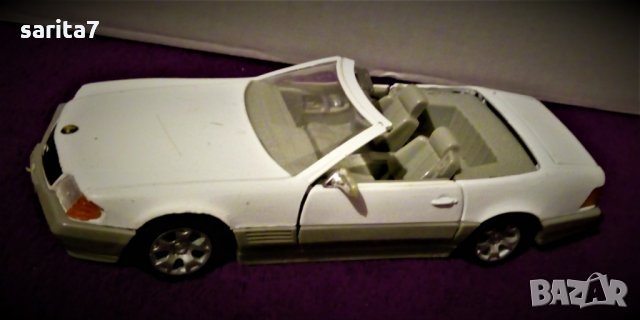 Бял метален модел на кола кабрио мерцедес / mercedes cabrio, снимка 5 - Колекции - 34346239