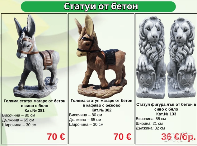 Градински статуи от бетон – Уникален декор за Вашия двор