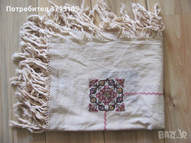 19век кенарена шопска шевица Покривка ръчна бродерия, снимка 11 - Покривки за маси - 51509776