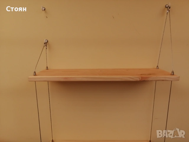 Висяща етажерка с дървени плотове , снимка 7 - Етажерки - 53563610