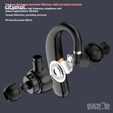 Стилна Bluetooth 5.2 Hands Free, функция за намаляване на шума, снимка 5 - Слушалки, hands-free - 50983914