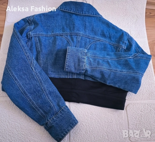 Дамско дънково яке по модел на Mugler , снимка 2 - Якета - 49677988