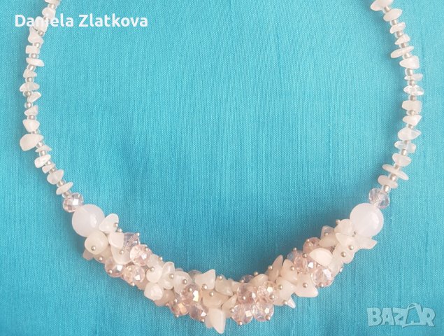 Дамско колие от розов кварц