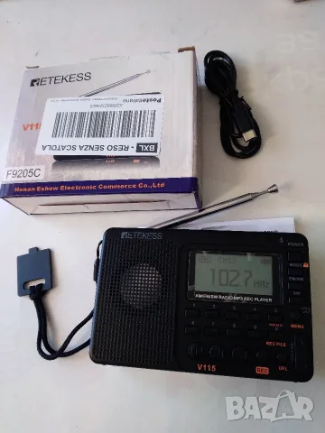 Радиоприемник RETEKESS V115 FM/MW/SW, снимка 6 - Радиокасетофони, транзистори - 55970979