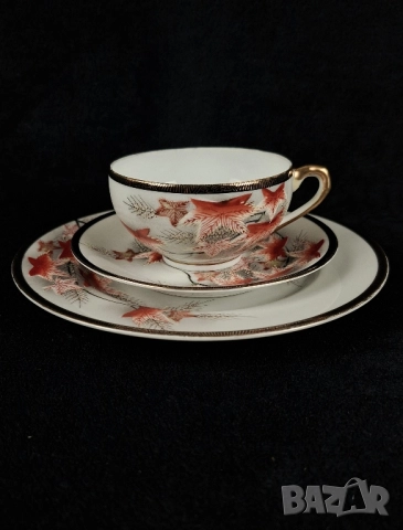 Японски сервиз с есенна декорация, снимка 2 - Сервизи - 52320557