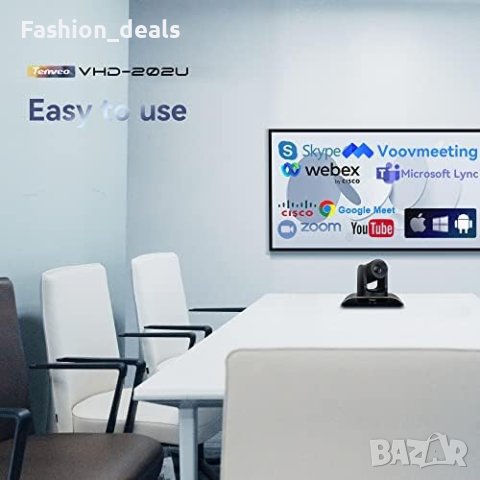 Нова Tenveo PTZ камера 1080P за стрийминг разговори конференция срещи, снимка 5 - HD камери - 42160674