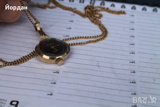 СССР часовник ''Слава'' медальон 17 камъка , снимка 3 - Антикварни и старинни предмети - 40725007