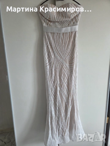 Прекрасна дълга рокля с пайети , снимка 2 - Рокли - 54352940