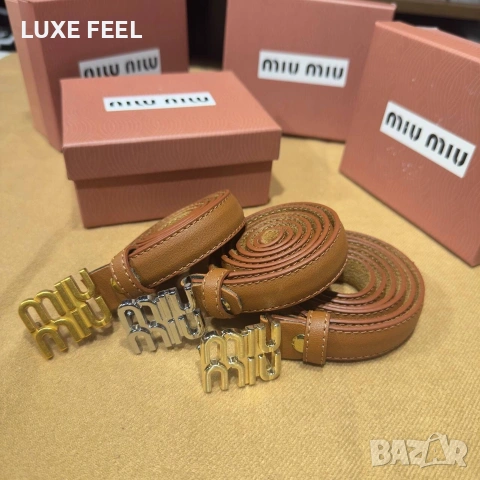 Miu Miu ✨ Естествена Кожа ✨ Дамски Колани, снимка 3 - Колани - 54213188