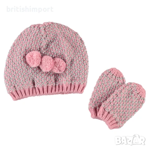 Бебешки комплект, шапка и ръкавички