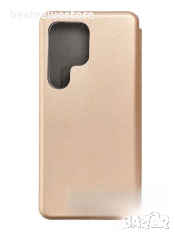 Самсунг Галакси Ес 24 Ултра Калъф Тефтер Залтист / Samsung Galaxy S24 Ultra Book Elegance Gold Case, снимка 2 - Калъфи, кейсове - 44336179