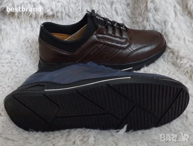 Обувки, естествена кожа, ластични връзки, код 203/ББ2/75, снимка 6 - Спортно елегантни обувки - 42923947