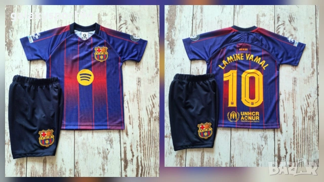 Шампионска лига Бадж Ламин Ямал Барселона с чорапи Комлект 2026 Ново ДЕтско, снимка 2 - Футбол - 54046367
