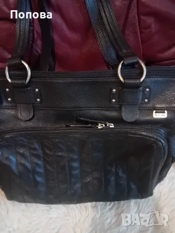 Уникална  голяма маркова чанта естествена кожа с подвижен органайзер , снимка 3 - Чанти - 50052471