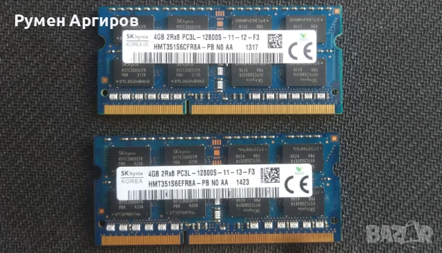 Рам памет за лаптоп 4GB SK Hynix HMT351S6CFR8A-PB PC3-12800 DDR3-1600MHz non-ECC, снимка 2 - RAM памет - 52319138