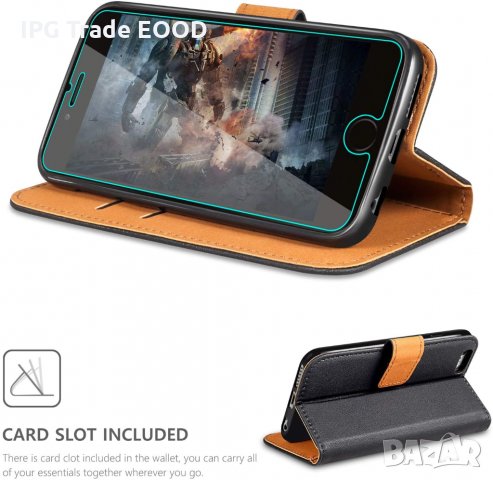 iPhone 6 кожен кейс калъф със стъклен протектор , снимка 4 - Калъфи, кейсове - 31363323