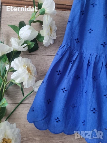 Лятна синя рокля С/М, снимка 4 - Рокли - 51197171