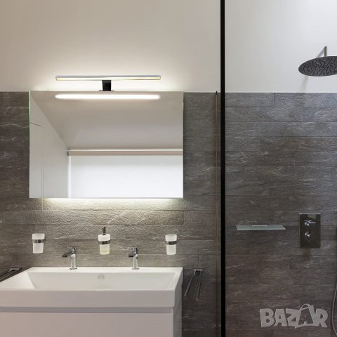 BKLicht - Лампа за баня, Лампа за огледало - 60 см, Защитена от пръски, Цвят хром, Лесен монтаж, снимка 5 - Лампи за баня - 40063862