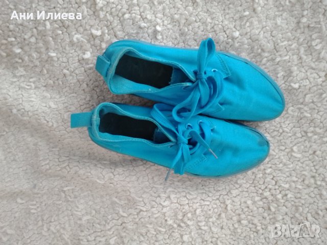 Страхотен тюркоазен цвят кецки, снимка 2 - Кецове - 37096980