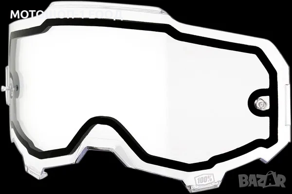 Двойна Плака , Стъкло за 100% очила Armega прозрачна