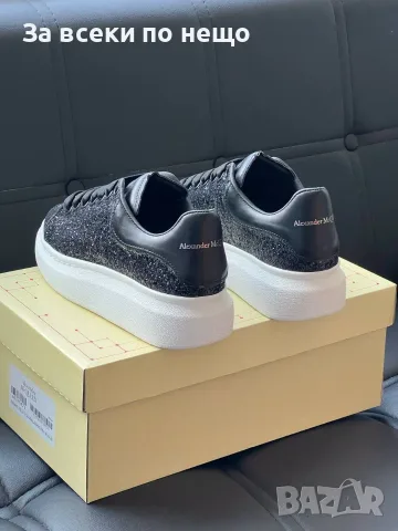 Alexander McQueen Дамски Черни Блестящи Маратонки👟Дамски Спортни Обувки С Брокат Код SEM-449, снимка 4 - Маратонки - 55871281