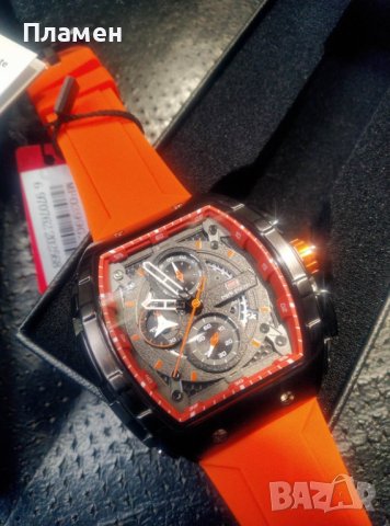 часовник кварцов хронограф MINI FOCUS силиконова каишка Автоматична дата , снимка 12 - Мъжки - 40659357