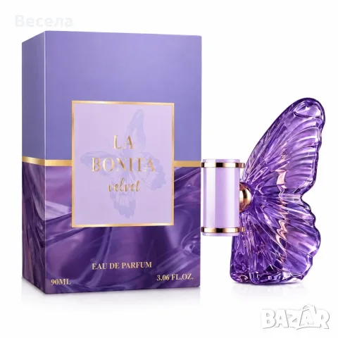 Дамски парфюм LA BONITA Velvet, Eau de Parfum, 90 мл – С нотки на бергамот, круша и ванилия, снимка 2 - Дамски парфюми - 55993504