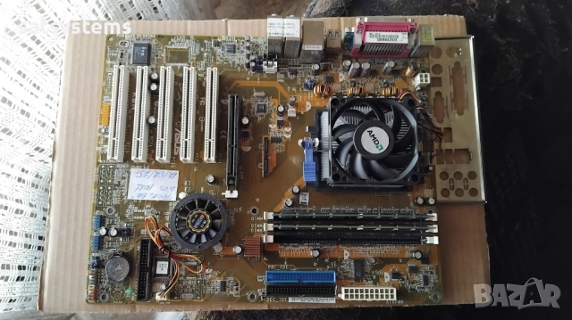 Дънна платка Asus K8N Socket 754 CPU+FAN+RAM, снимка 5 - Дънни платки - 49095862
