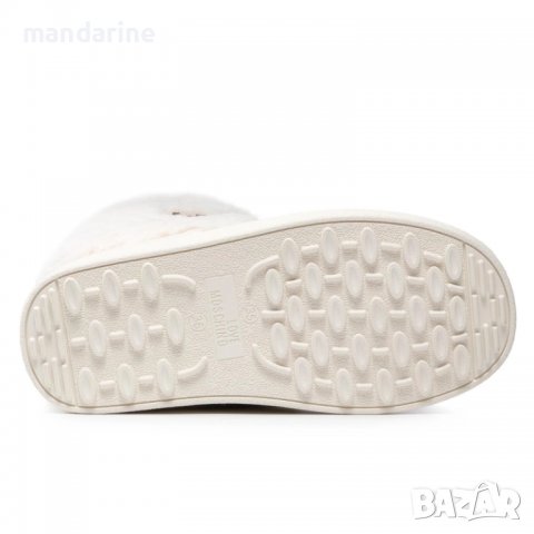 LOVE MOSCHINO № 39 & 40 🍊 Дамски кожени апрески с пух SNOWY WHITE нови с етикети, снимка 8 - Дамски апрески - 39521337