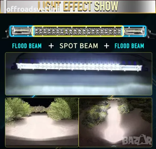 НОВ МОДЕЛ 84 cm 300W 12D ULTRASLIM LED BAR в комплект с окабеляване, снимка 6 - Аксесоари и консумативи - 49756144