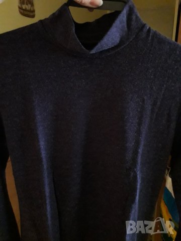 Ново дамско боди поло с дълъг ръкав тъмнолилаво, снимка 3 - Блузи с дълъг ръкав и пуловери - 30059536