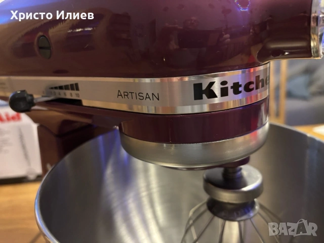 Планетарен миксер KitchenAid Artisan 5KSM150 с месомелачка комплект, снимка 5 - Миксери - 53229328