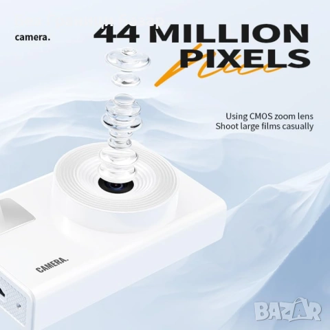 Нова Детска дигитална камера 48MP 1080p HD 16x зуум с ринг светлина, снимка 3 - Фотоапарати - 53033656