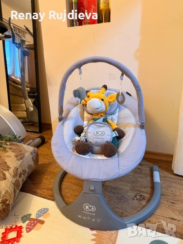 Електрически шезлонг/люлка KinderKraft, 2 в 1, LULI, Сива, снимка 2 - Други - 53265977