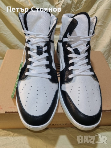 Високи мъжки кецове от естествена кожа GROUNDIES №45, снимка 5 - Кецове - 51657179