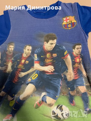 Тениска с Лео Меси/ Барселона - 7-8 г., снимка 3 - Детски тениски и потници - 30768560