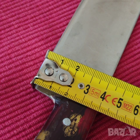 Стар касапски нож, ръчно изработен от соца. , снимка 11 - Ножове - 53143685