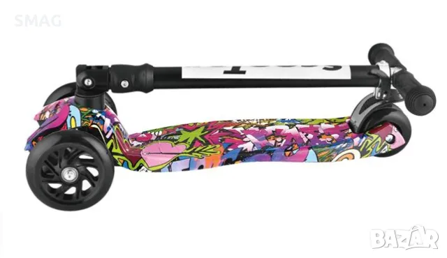 Сгъваема алуминиева тротинетка  S_1218477, снимка 2 - Скутери и тротинетки - 48568307