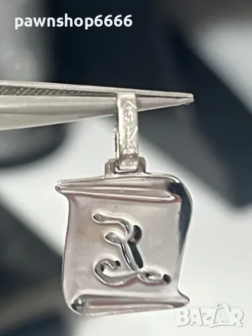 Златна висулка бяло злато 14 карата, снимка 6 - Колиета, медальони, синджири - 49569369