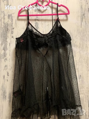 Секси черна еластична прозрачна нощница , снимка 4 - Нощници - 34403638