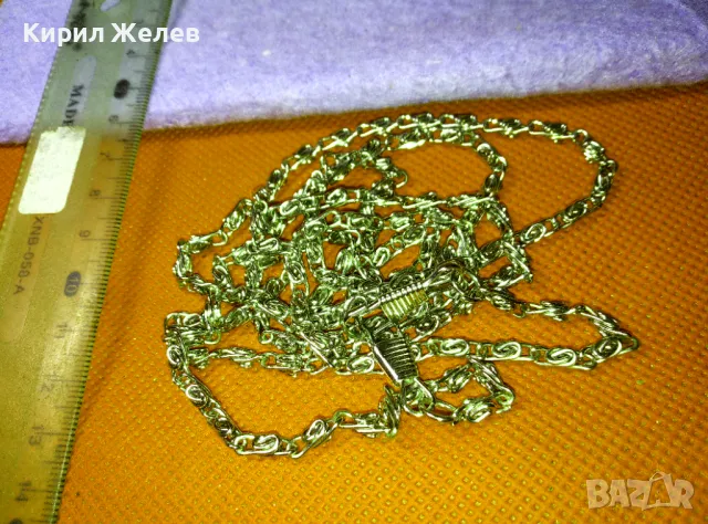 ДЪЛГА ЗДРАВА РЕТРО АРТ ПЛЕТКА ВЕРИЖКА СИНДЖИРЧЕ от СТОМАНА За ДАМСКА ЧАНТИЧКА 47384, снимка 6 - Колиета, медальони, синджири - 47316647