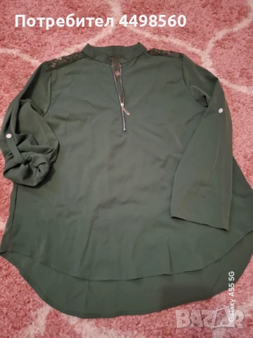 Зелена Риза/Туника с дантела, снимка 4 - Ризи - 51254058