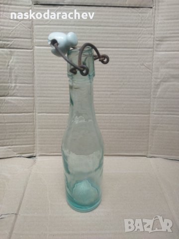 Ретро шише бутилка с керамична кокалена тапа, снимка 3 - Антикварни и старинни предмети - 42686334