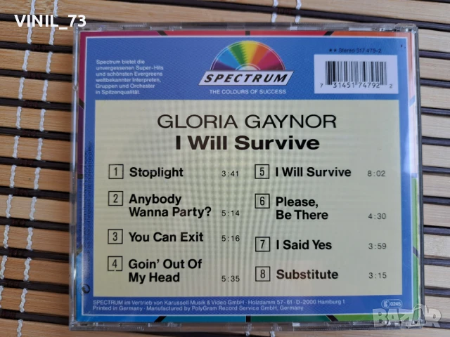 Gloria Gaynor – I Will Survive, снимка 3 - CD дискове - 50939999