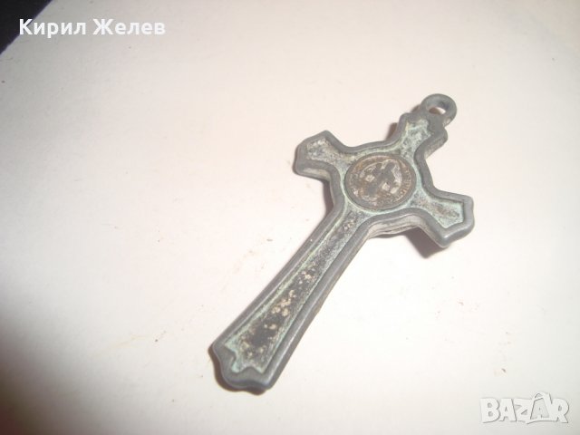 СТАРО КАТОЛИЧЕСКО ДВУСТРАННО РАЗПЯТИЕ КРЪСТ 16663, снимка 8 - Колиета, медальони, синджири - 30554976