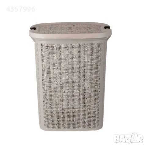 Декоративен кош за пране, Пластмаса, Капучино 