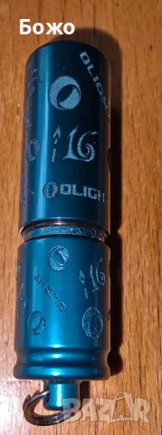 Нов LED фенер Olight i16 (22 грама до 180 лумена) - Тъмно син, снимка 4 - Еднодневни екскурзии и почивки - 51389631