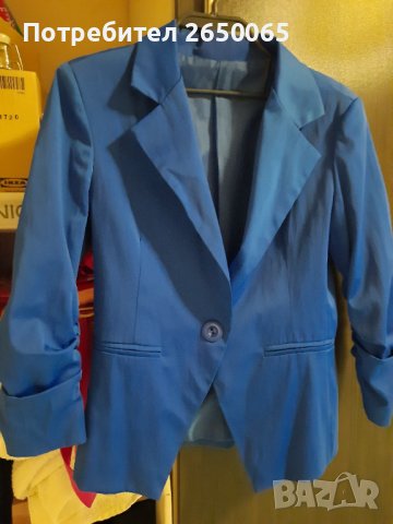 Синьо вталено сако S/M размер