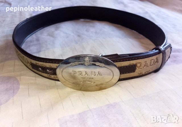 Италиански колан на PRADA, без номер, размер 85 см, снимка 3 - Колани - 53939450