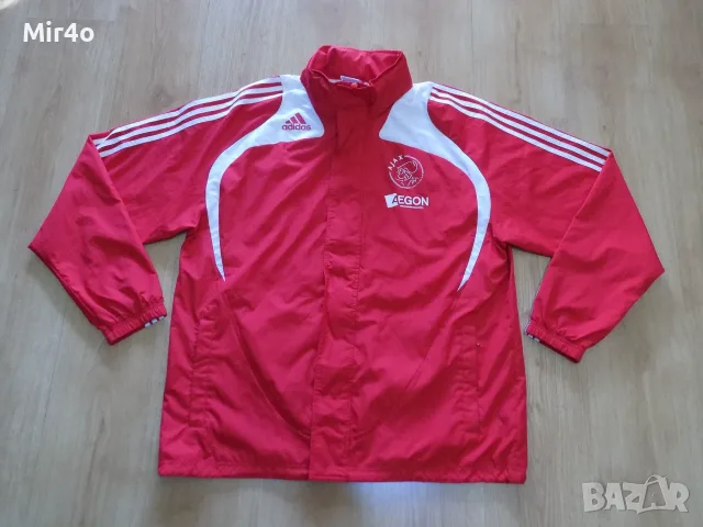 горнище ajax adidas retro vintage яке екип суичър блуза футболно мъжко оригинал XXL